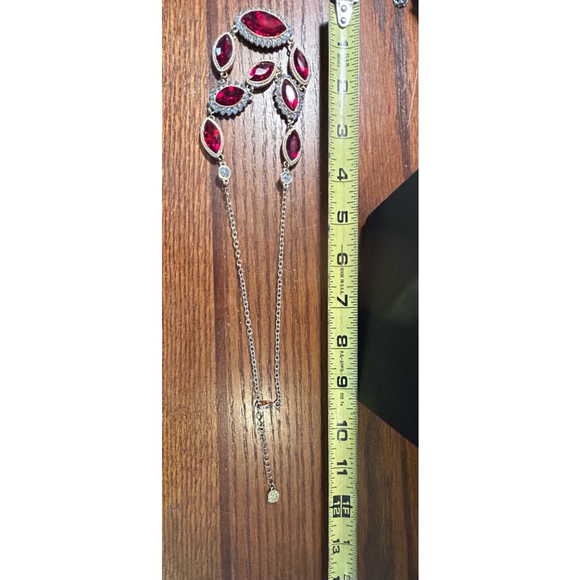 Women's Monet Red & Gold Necklace - Picture 5 of 5